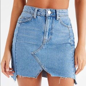 BDG Spliced Denim Pencil Mini Skirt